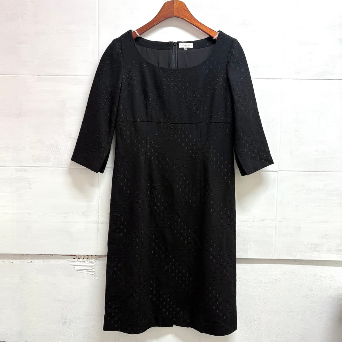 90's La mode Balenciaga 발렌시아가 울 블랙 원피스 4 상품이미지1