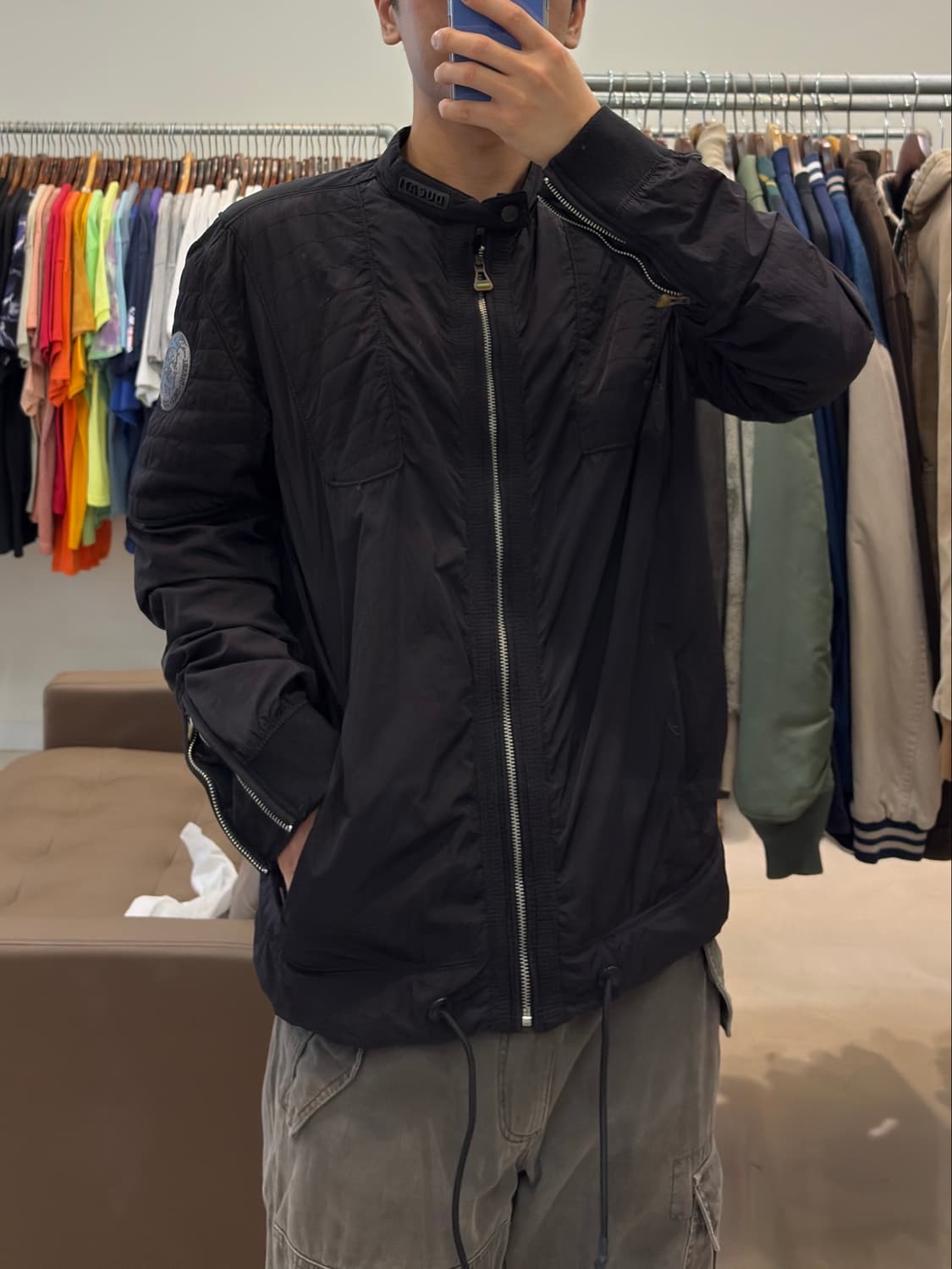 디젤 x 두카티 나일론 바이커 자켓 상품이미지9