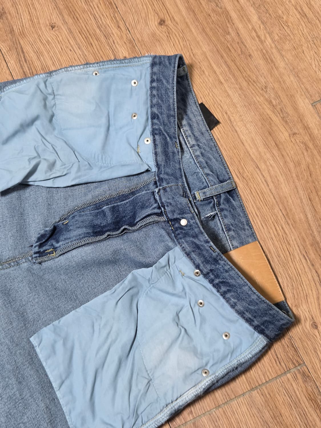 [2] 카미엔 kmien 크로스 다트 플레어 데님진청바지 상품이미지8