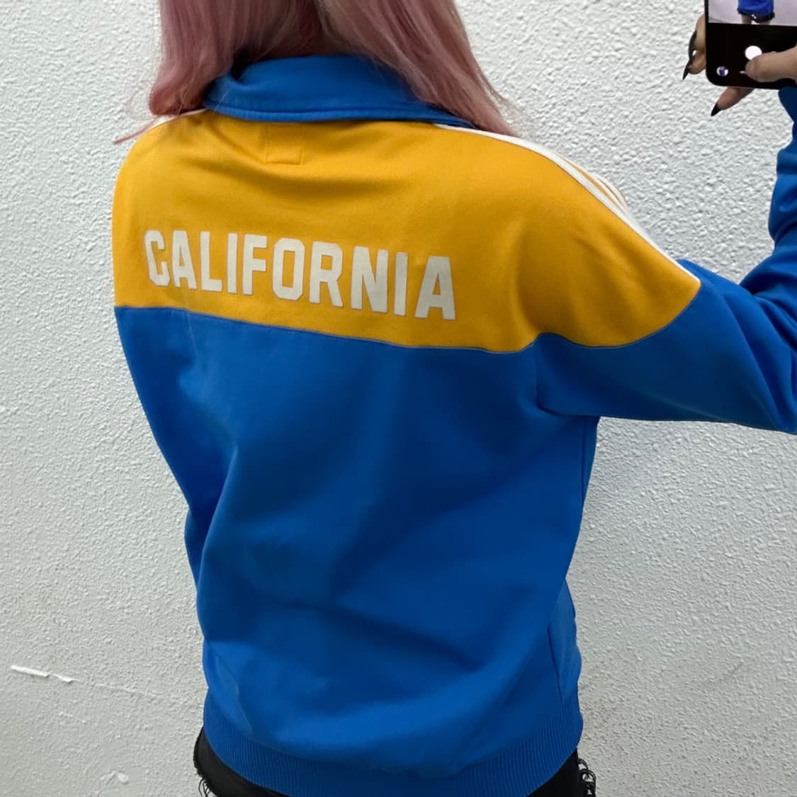 아디다스 옐로우배색 화이트라인 블루 트랙탑 100 상품이미지2