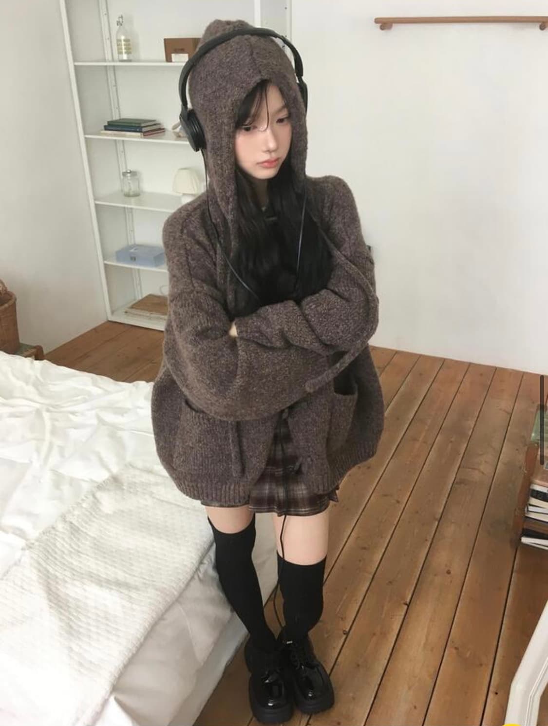 떡볶이 후드 오버 가디건 상품이미지3