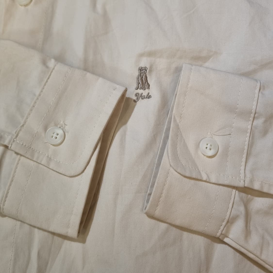 Yale 예일 아이보리 면 자켓 셔츠 L 상품이미지5