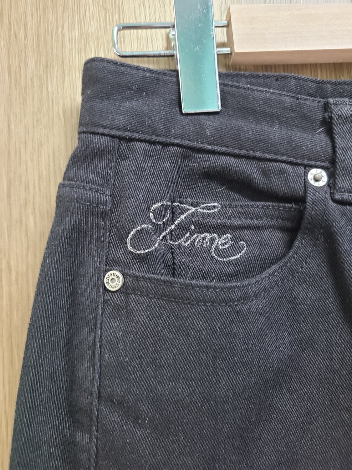 타임 블랙 데님 바지 64 상품이미지2