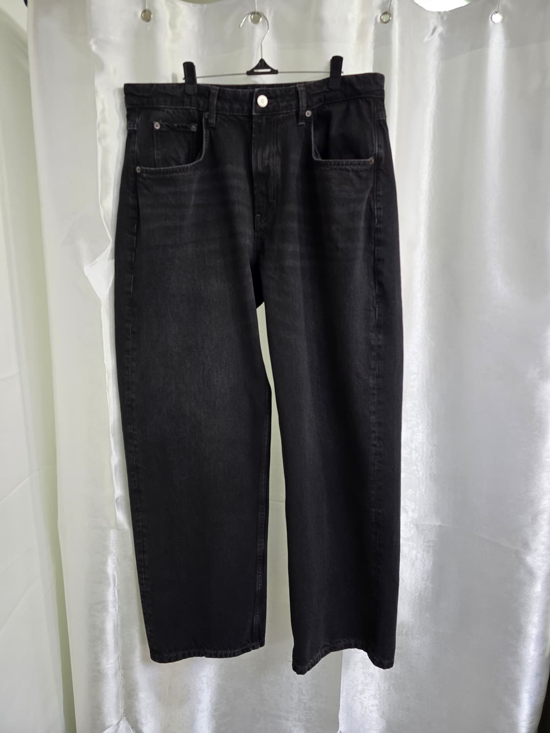 자라 블랙 워싱 와이드 데님 팬츠 (1441) 상품이미지1