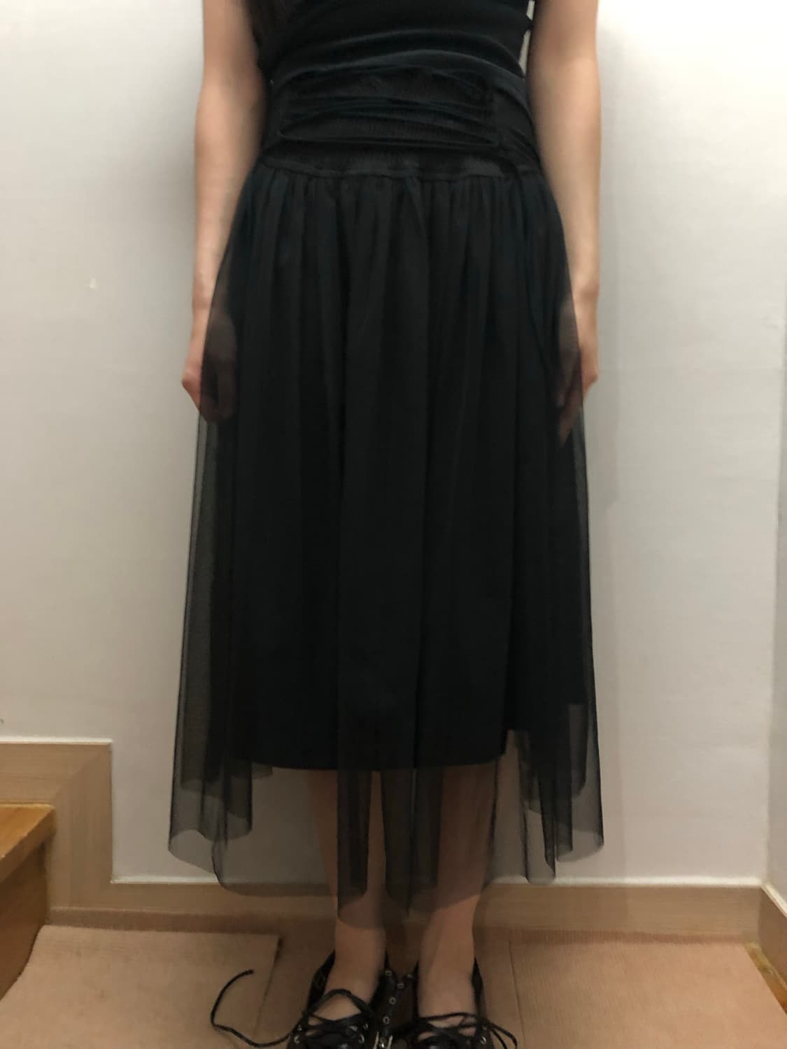 빈티지 블랙 아일렛 레이스 스커트 상품이미지7