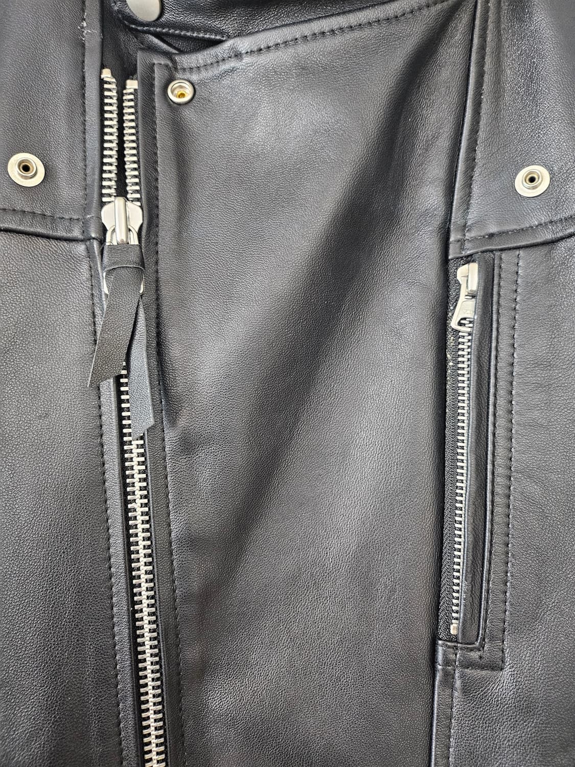 SSRL 블랙 양가죽 라이더 자켓 L 상품이미지3