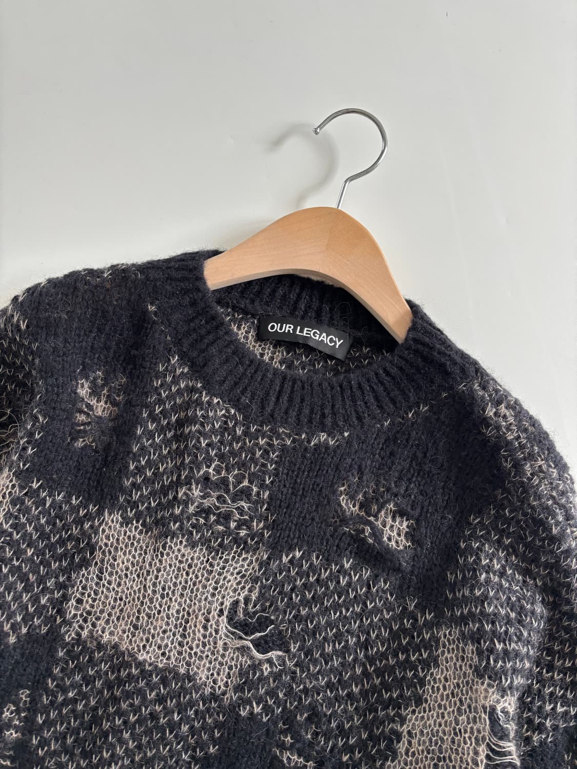 OUR LEGACY 아워레가시 블랙 디스트럭티브 깅엄 소날 라운드넥 상품이미지7