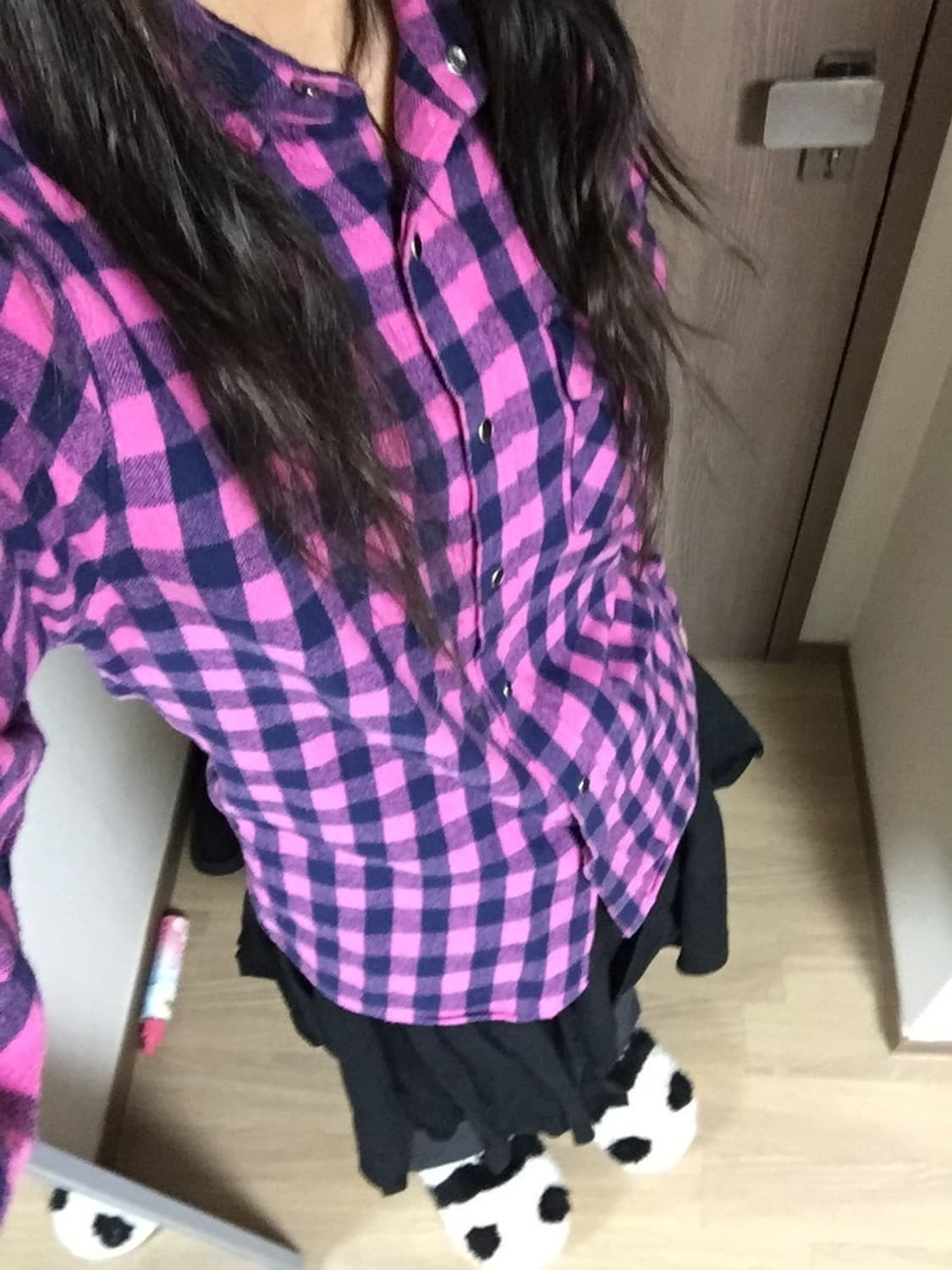 핑크체크셔츠 상품이미지2