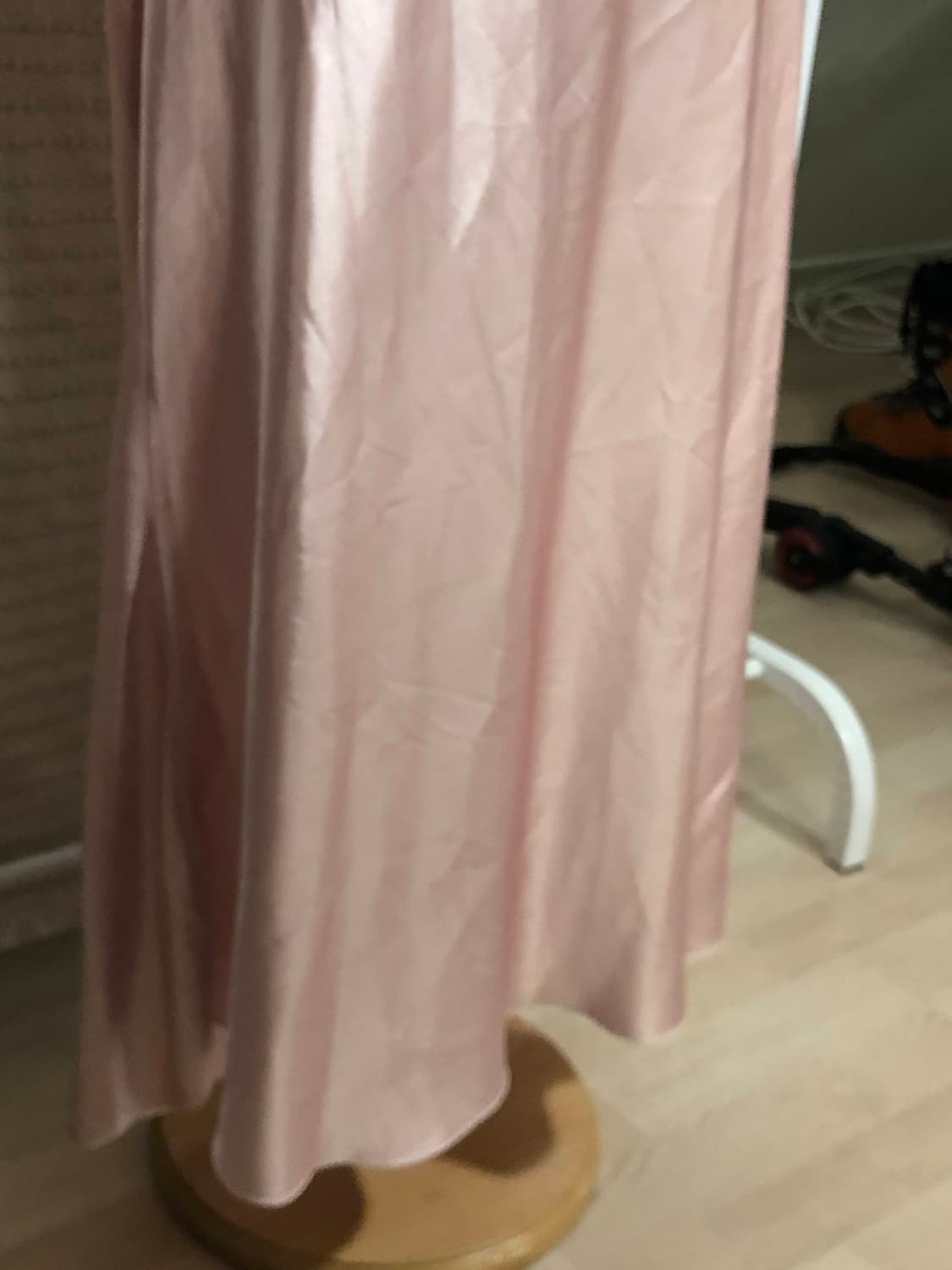 빈티지 핑크 슬립 롱 원피스 상품이미지4