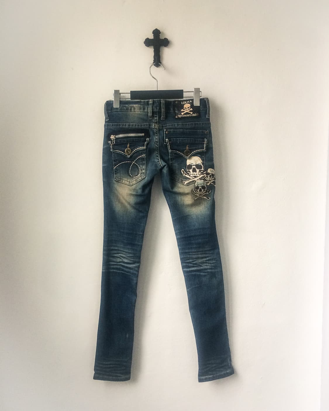 Skull patch point denim pants 상품이미지4