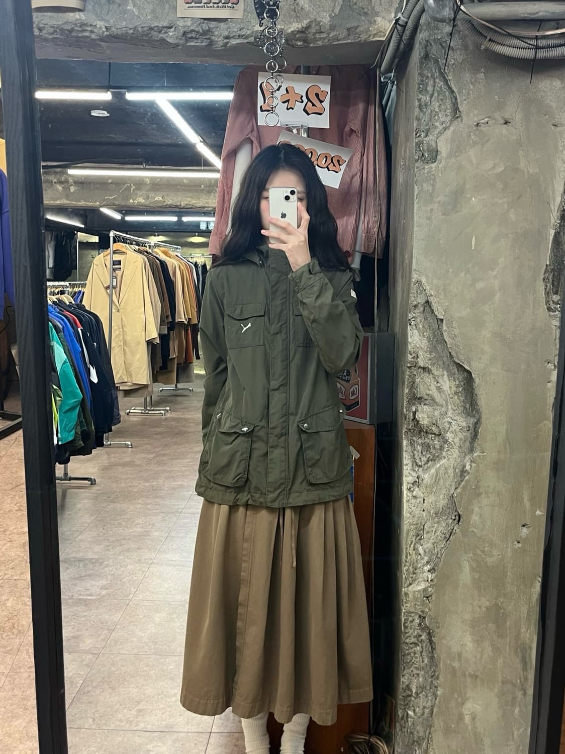 푸마 포켓 후드 바람막이 카키 L #csz3403 상품이미지2