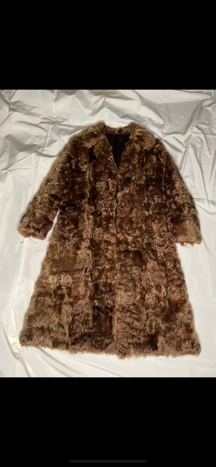 Saint laurent style vintage wool furcoat 상품이미지1