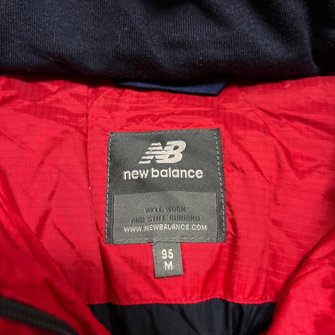 뉴발란스 덕다운 배색 후드 푸퍼패딩 점퍼 [레드] M/95 상품이미지6