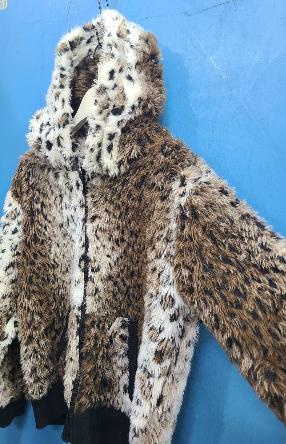 일본 빈티지 레오파드 호피털 퍼후드자켓like떠그클럽 상품이미지5
