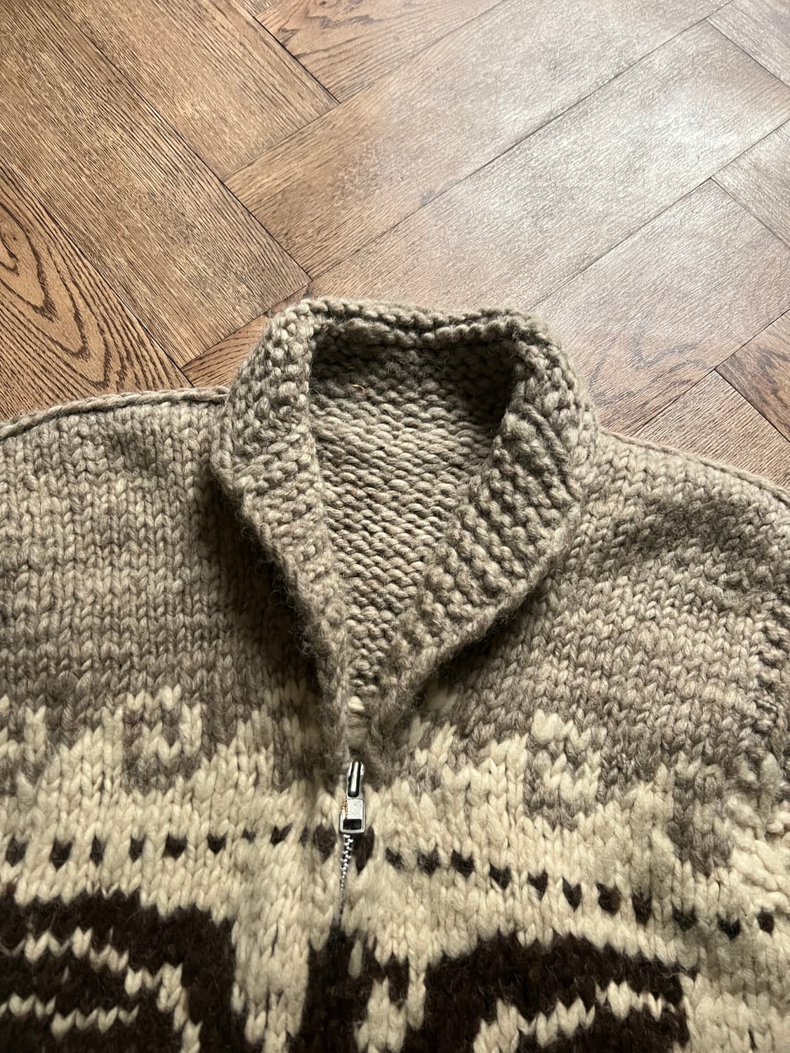 [XL]90's 캐나다 썬더버드 코위찬 집업 베스트 상품이미지2