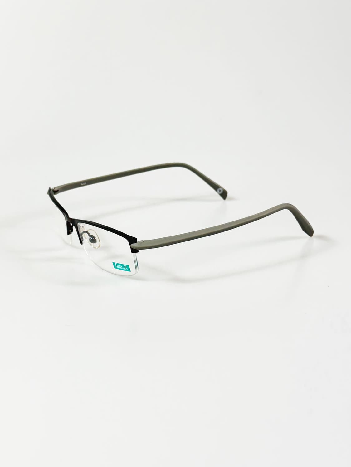90s FUTIS 블랙 그레이 스퀘어 반무테 빈티지 안경 상품이미지3