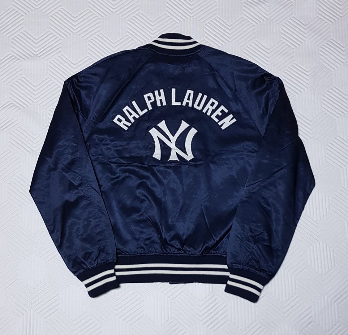 [새상품/M] 폴로 x MLB 뉴욕 양키스 바시티 새틴 자켓 팝니다. 상품이미지3