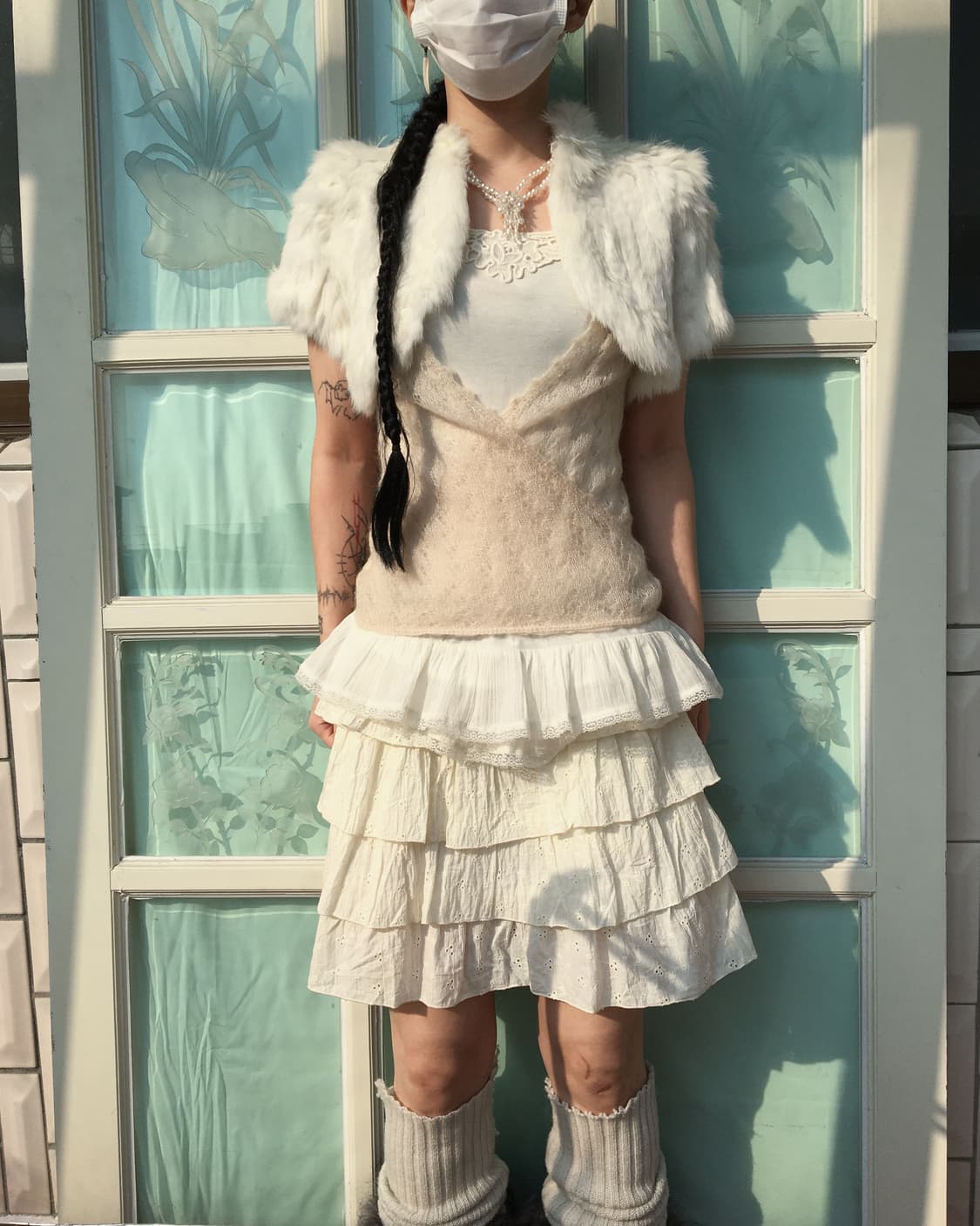 Rabbit fur bolero 상품이미지1