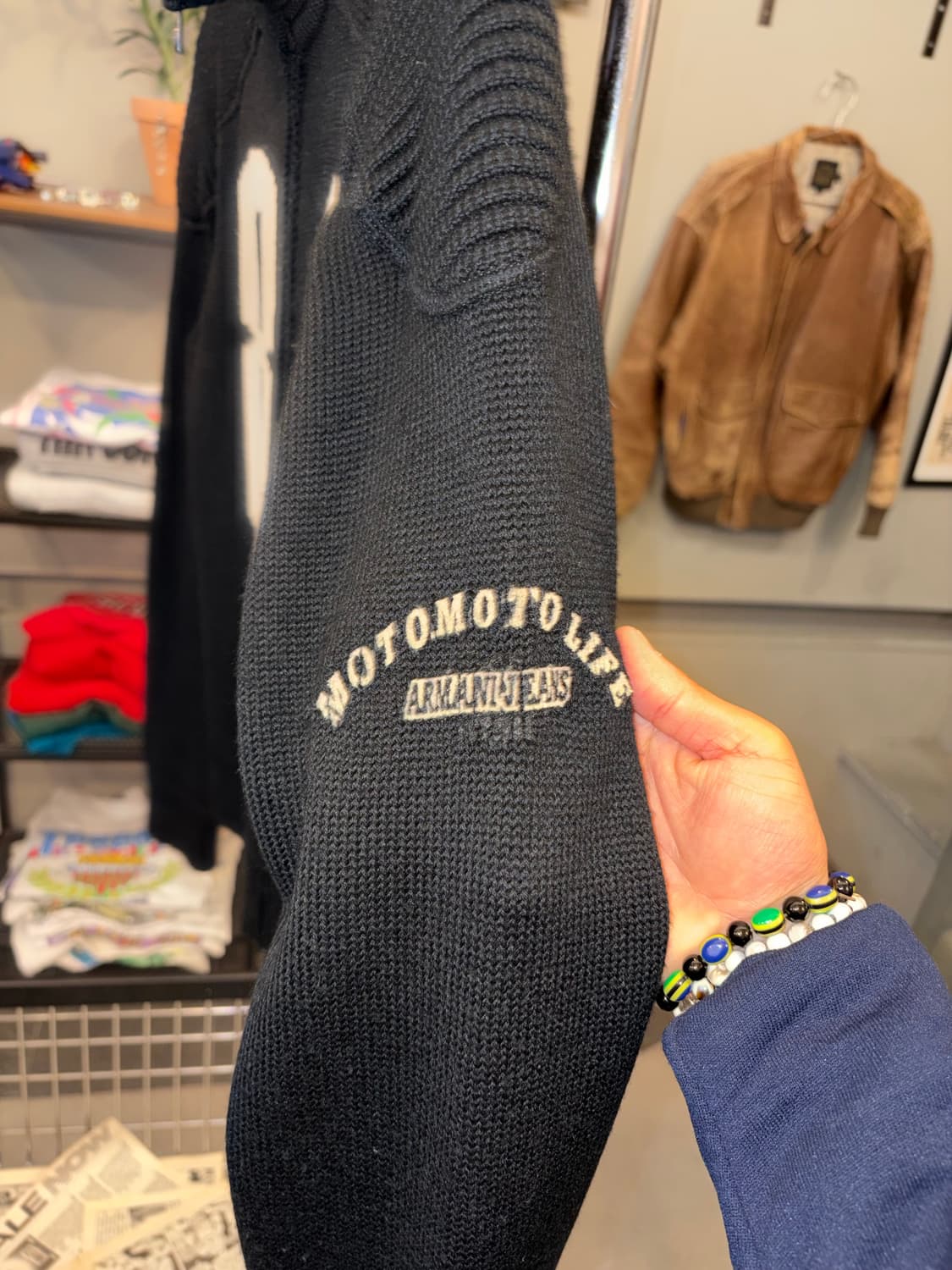 Armani Jeans 81 motorcycle knit zip-up 상품이미지8