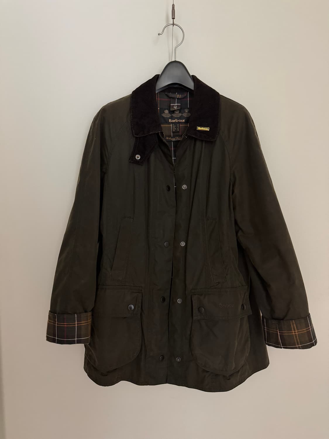 바버 클래식 비드넬 왁스 자켓( UK 8 / EURO 34 )올리브 상품이미지1