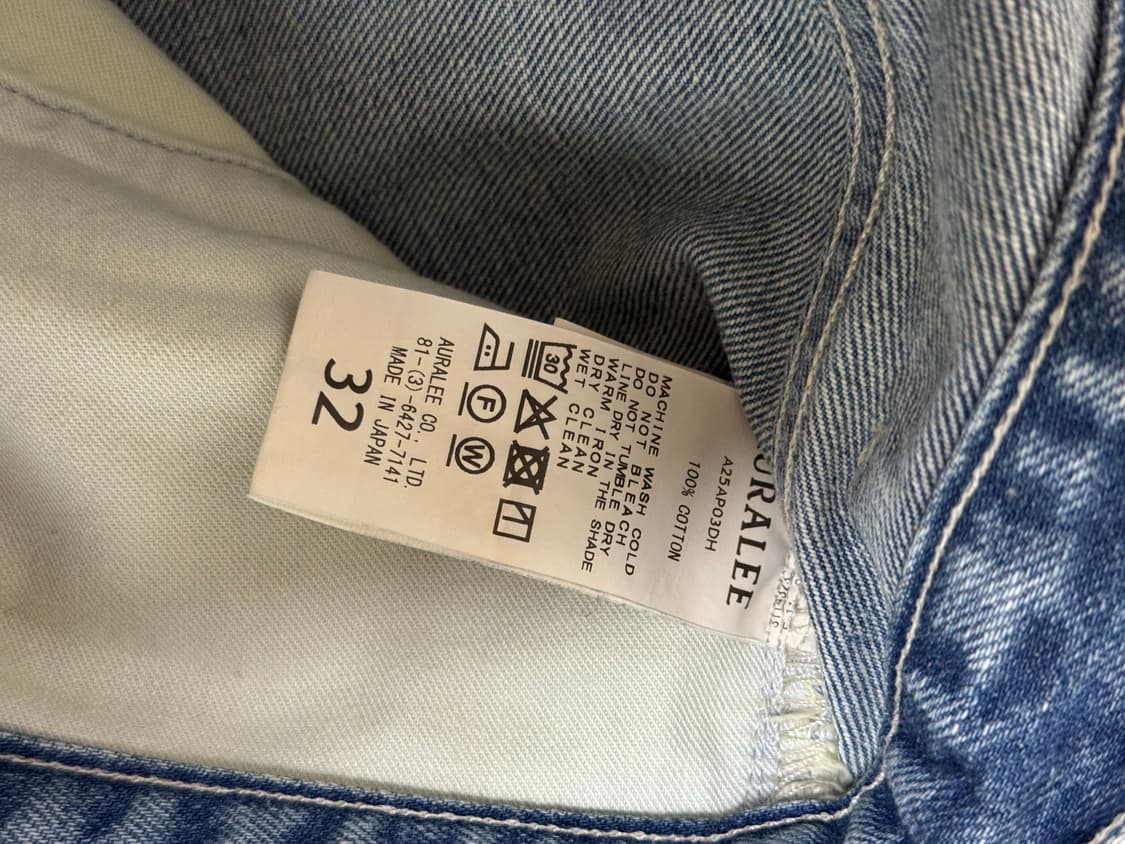 [32] 오라리 25aw 셀비지 페이디드 헤비 데님 와이드 상품이미지7