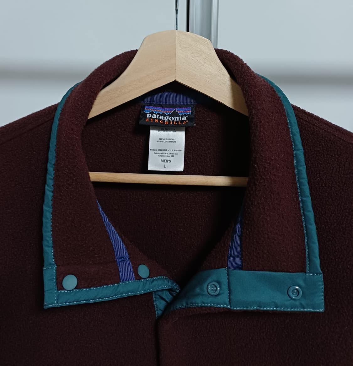 [L] 파타고니아 신칠라 스냅티 버건디 브라운 상품이미지3