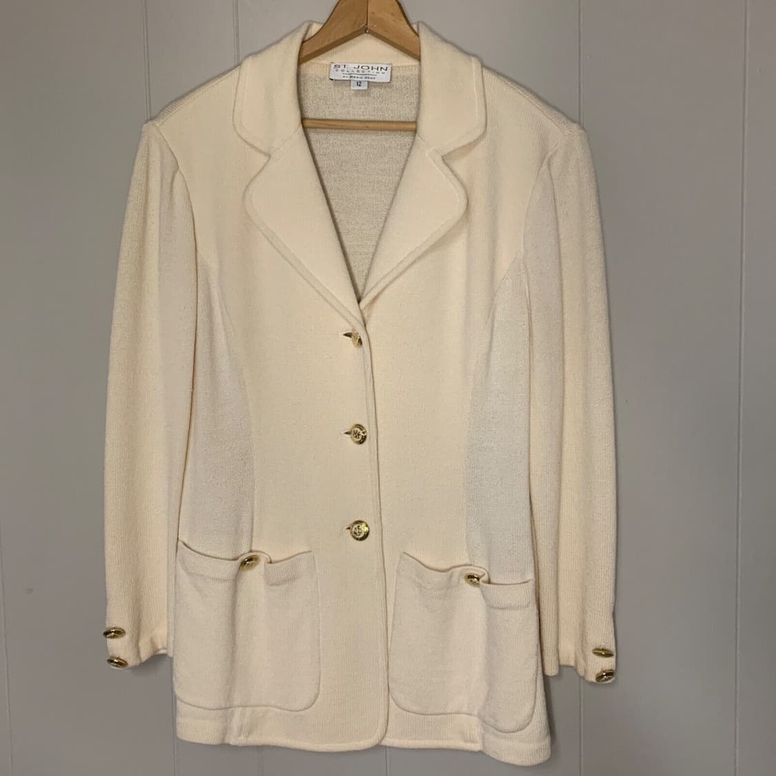 명품 ST.JOHN 센존 컬렉션라인 럭셔리 골드버튼장식 클래식 자켓 상품이미지2