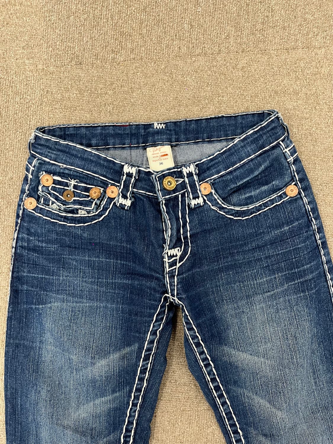 TureReligion white stitched jeans 상품이미지5