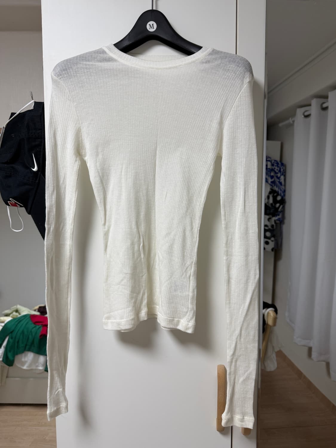 기본템 화이트/그레이 긴팔 티셔츠 ( 새상품) 2개가격 상품이미지1