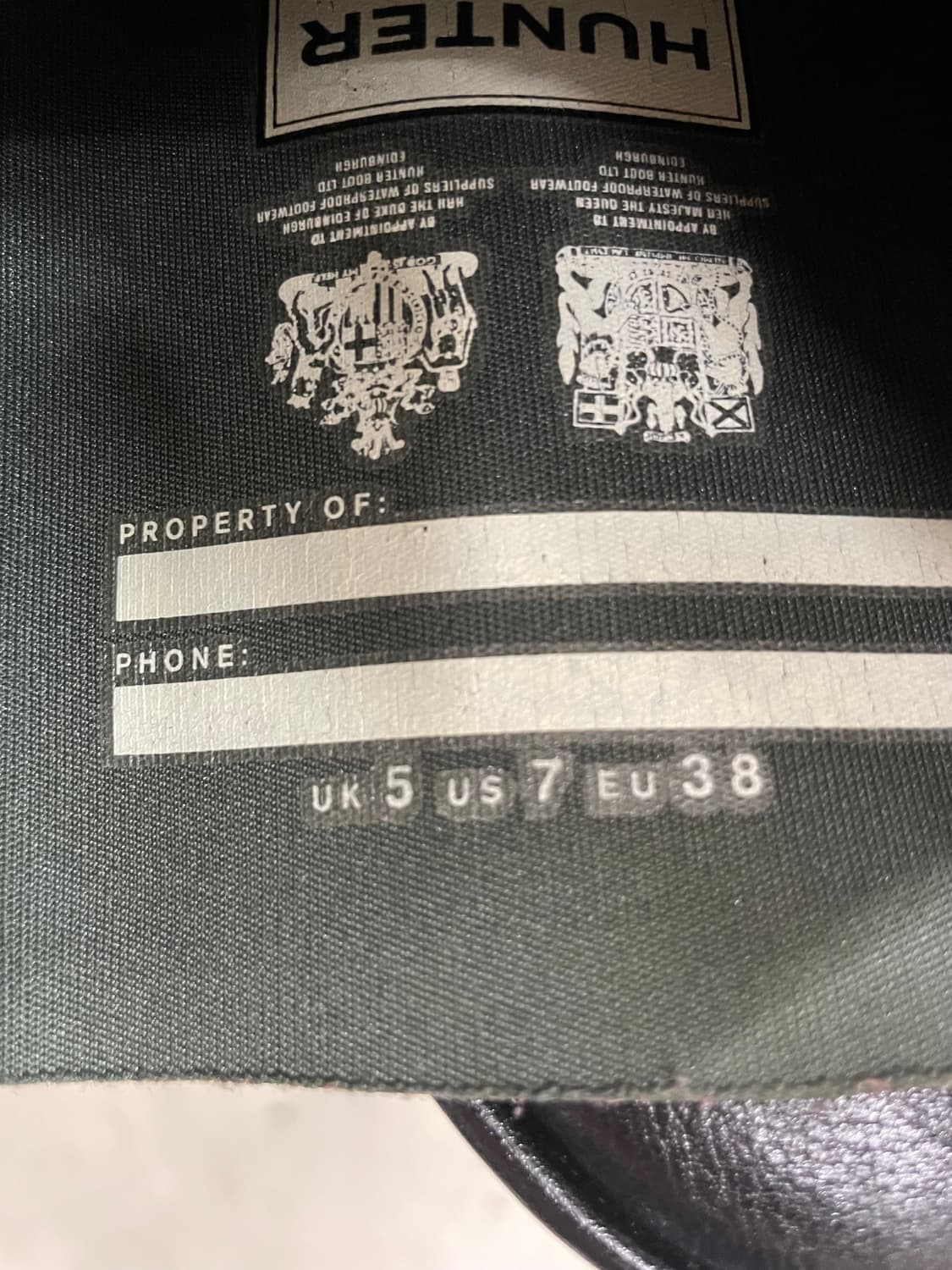 헌터 롱 레인부츠 다크 올리브 uk5 (gr-5177) 상품이미지10