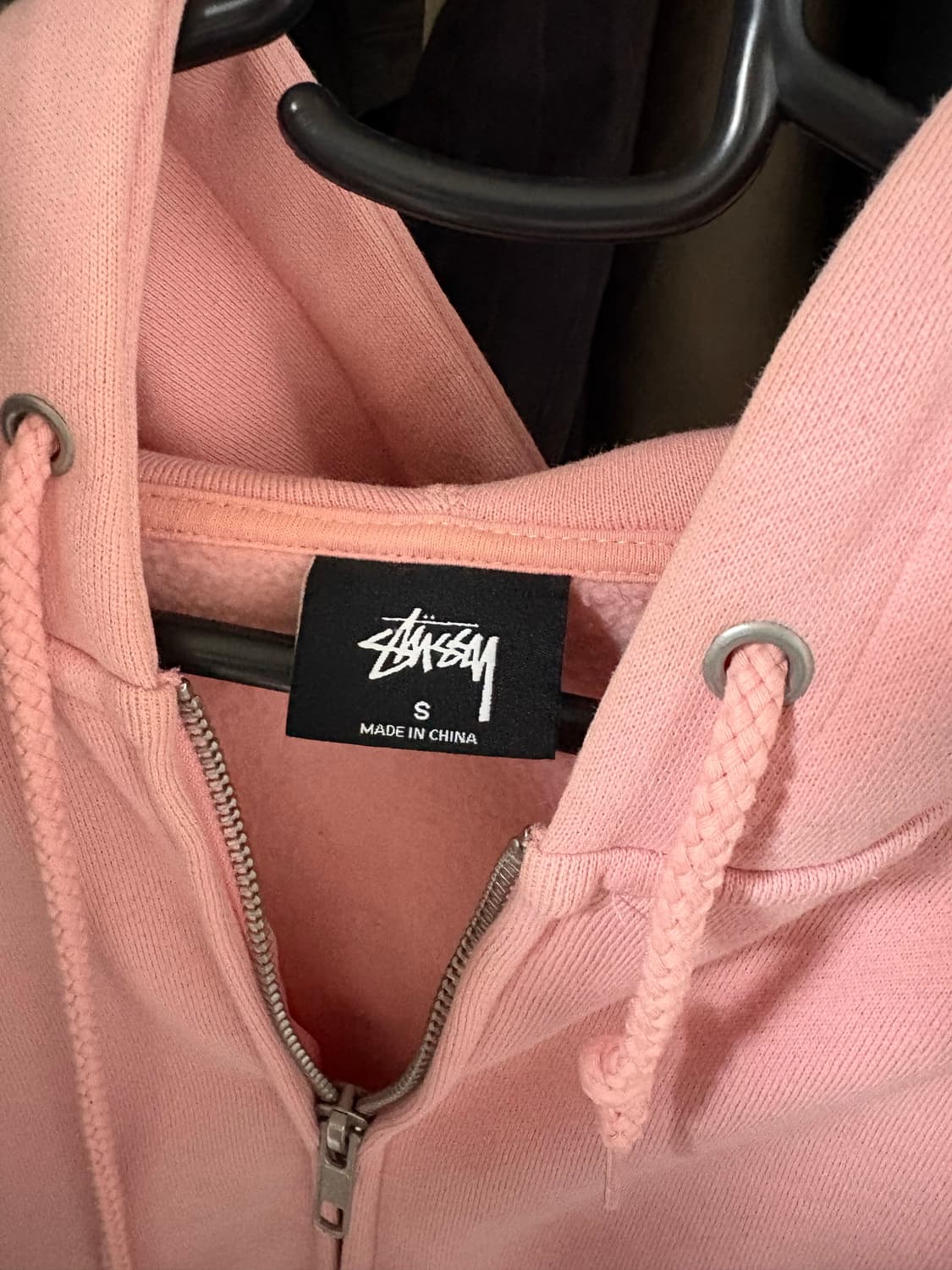 스투시 후드집업 s 핑크( 딸기우유색) 상품이미지3