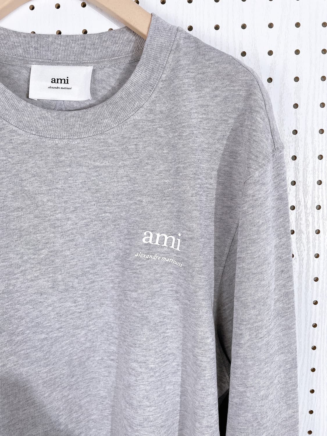 (정품/새상품) AMI 아미 공용 알렉산드레 롱슬리브 그레이 상품이미지2