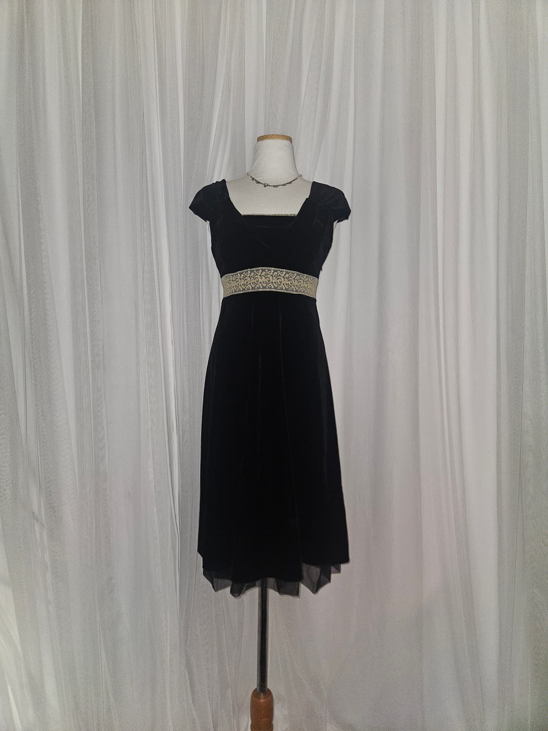 dear princess tiara 빈티지 레이스 블랙 벨벳 드레스 상품이미지1