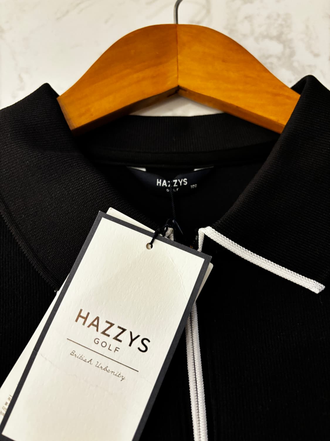 헤지스 골프 블랙 반집업 카라티 100 상품이미지2