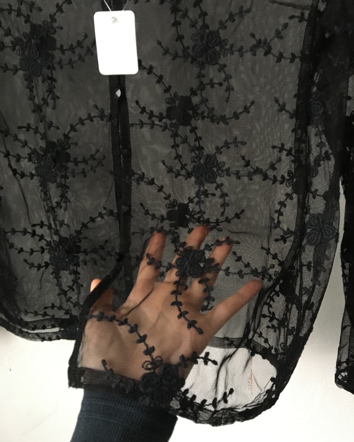 Pattern see through shirt 상품이미지3