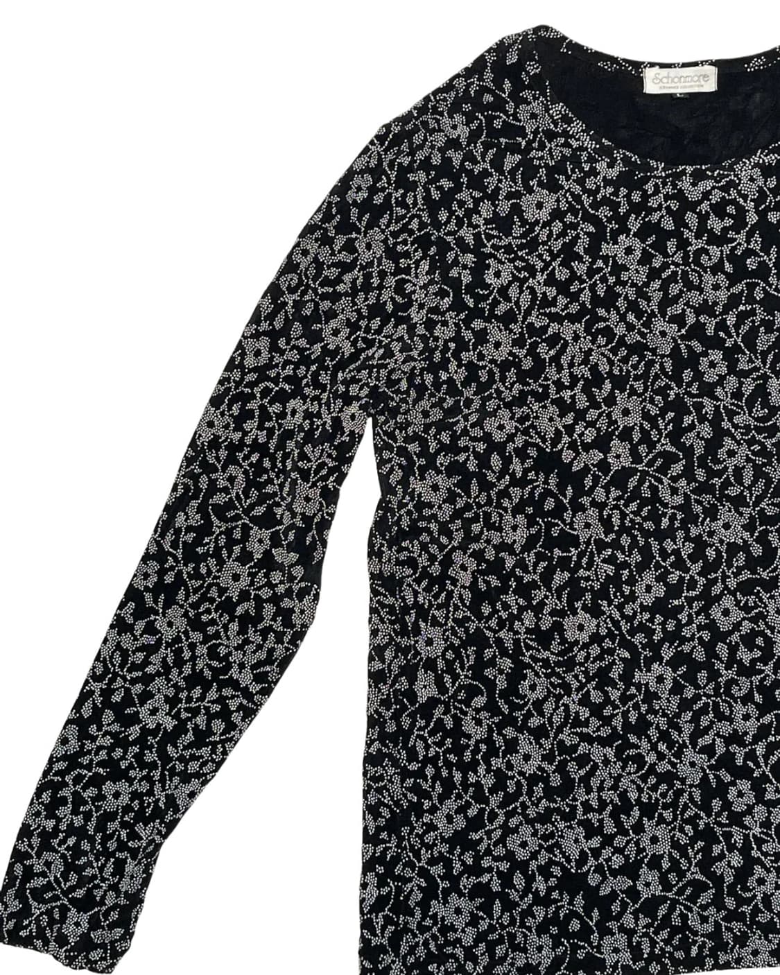Black printing long sleeve top 상품이미지3