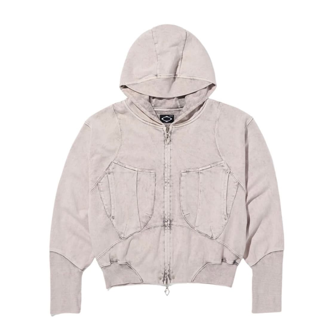 미스치프 빅 포켓 후드 블리치드 핑크 그레이 M 상품이미지1