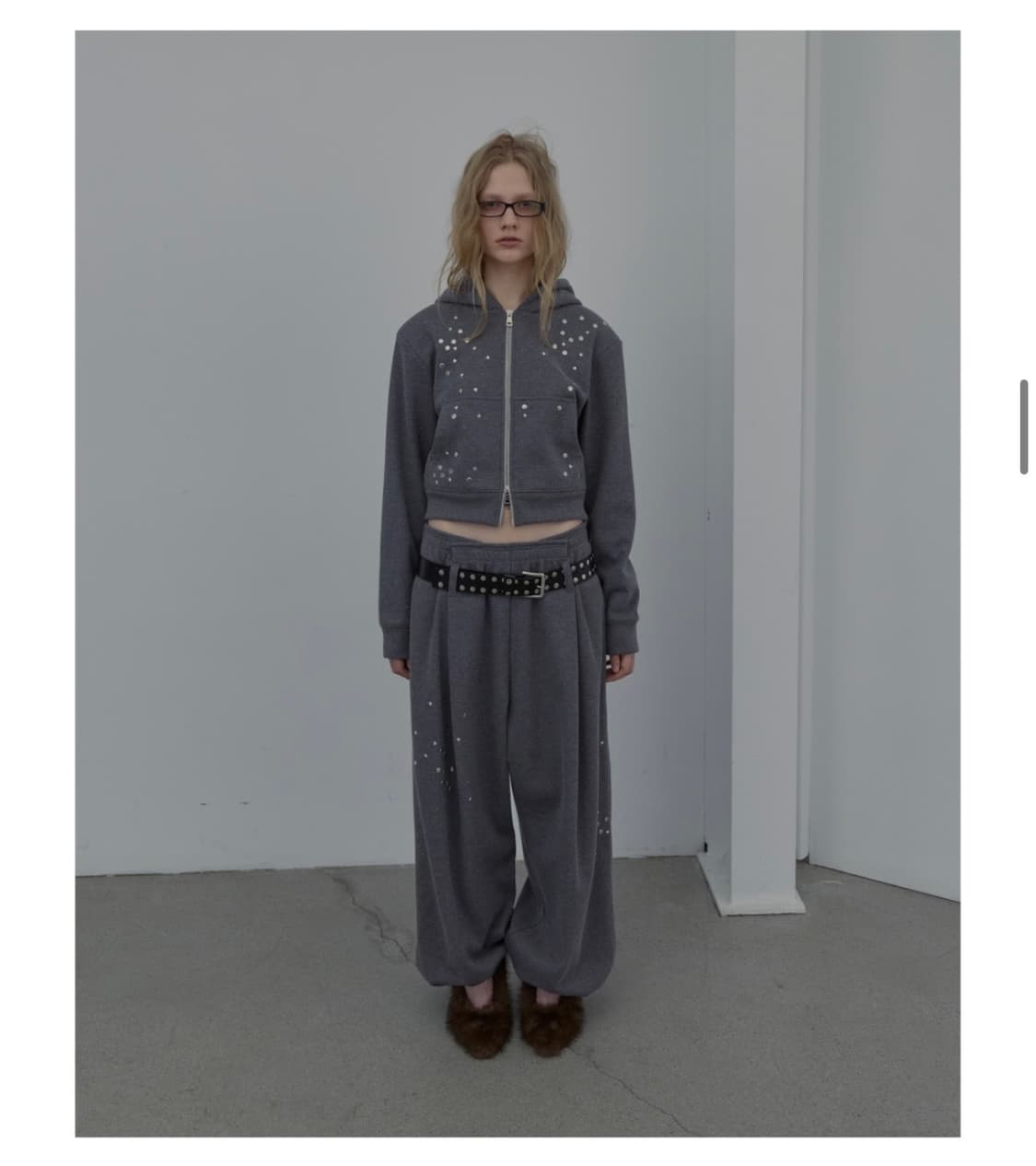 LCDC sparkle waffle pants(GREY) 상품이미지1