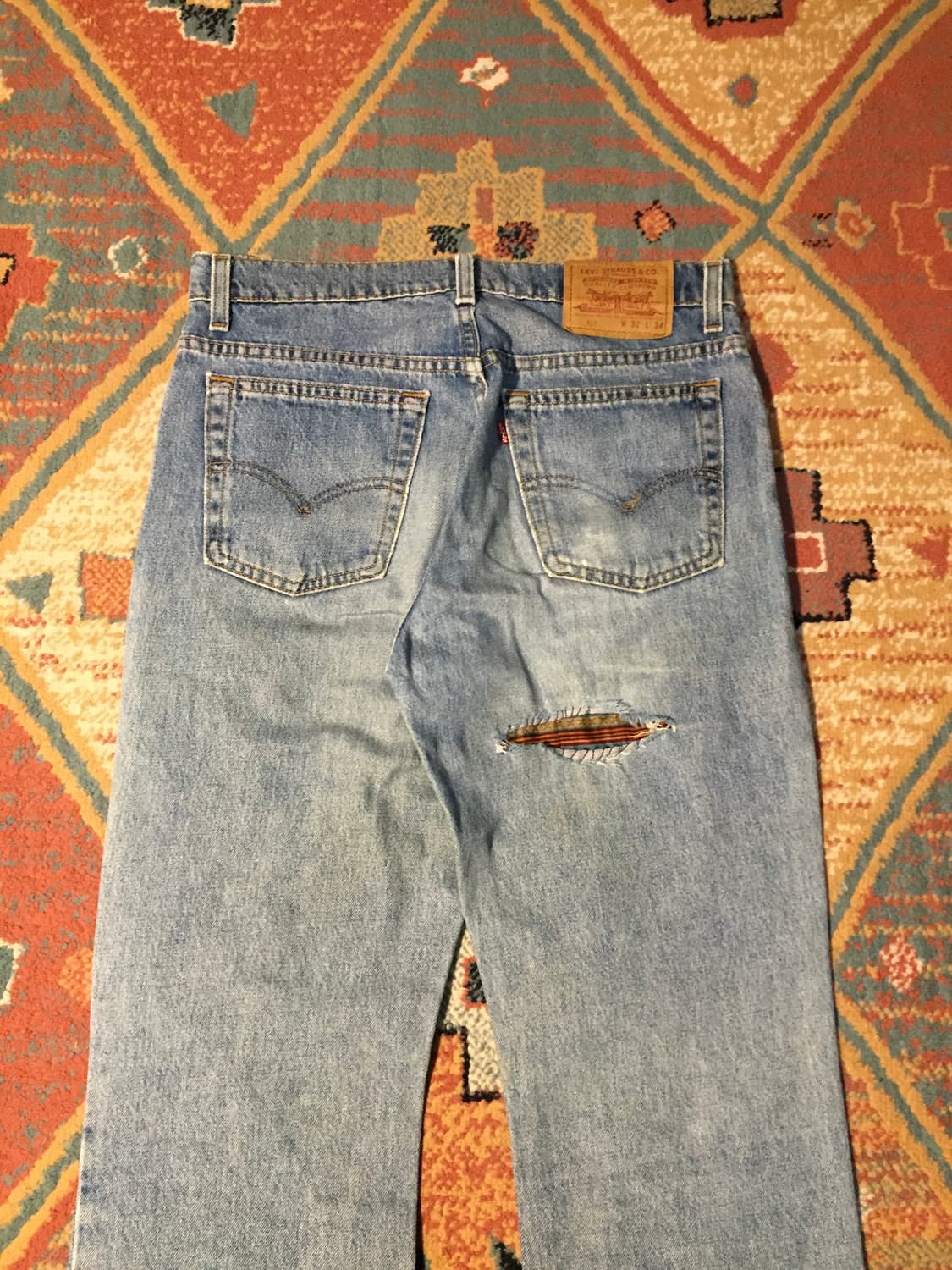 90‘s 리바이스 517 사시코 히피 리페어 데님 상품이미지7