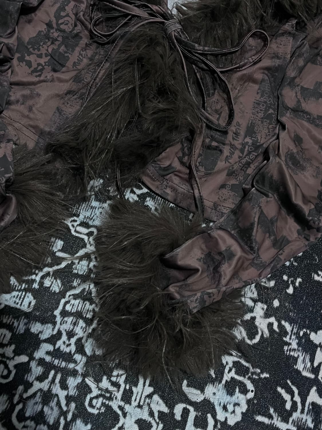 y2k fur-trim jacket 상품이미지2