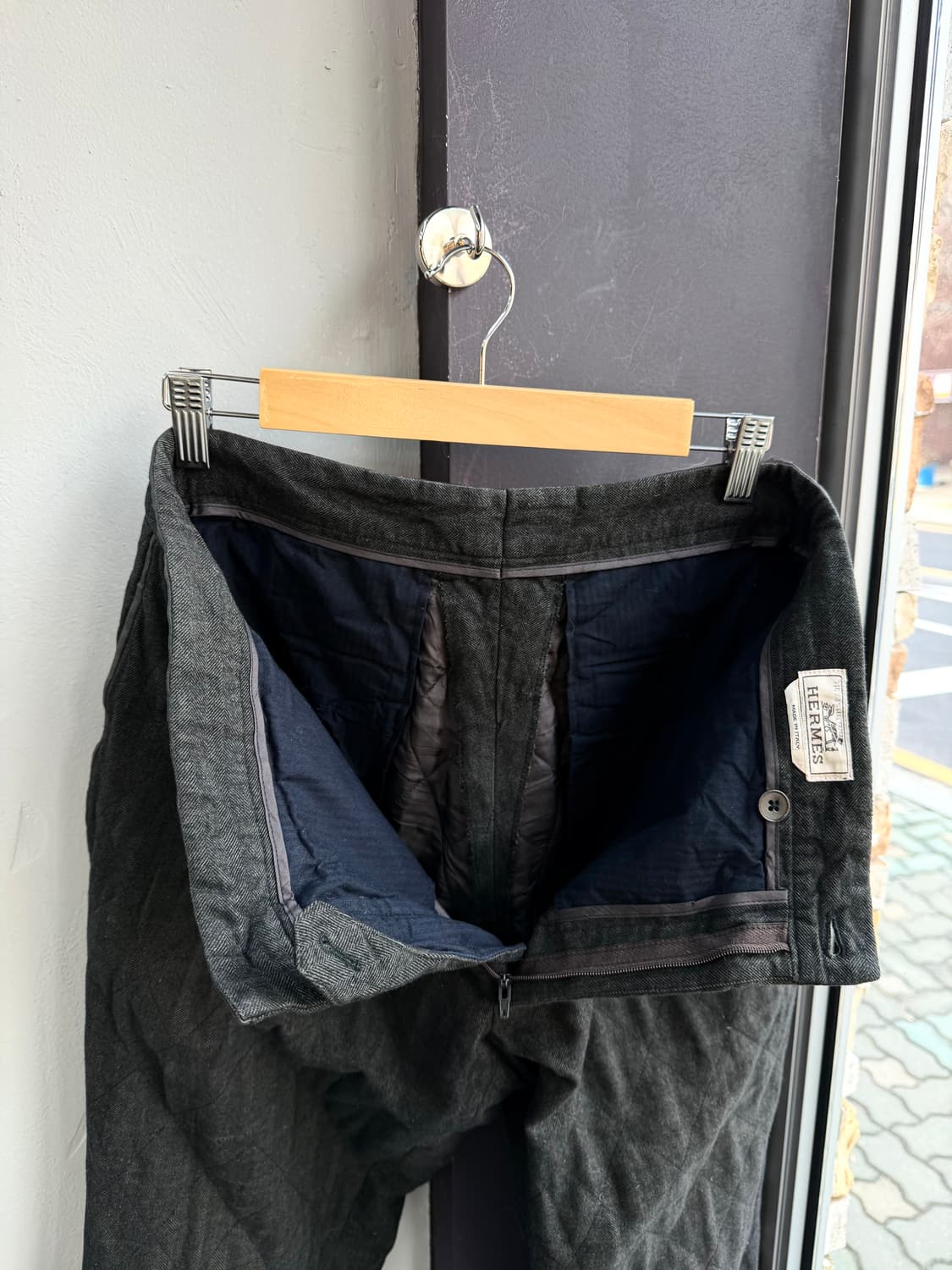 32~33/ 에르메스 레더블랜딩 퀄팅 패딩 팬츠 상품이미지6