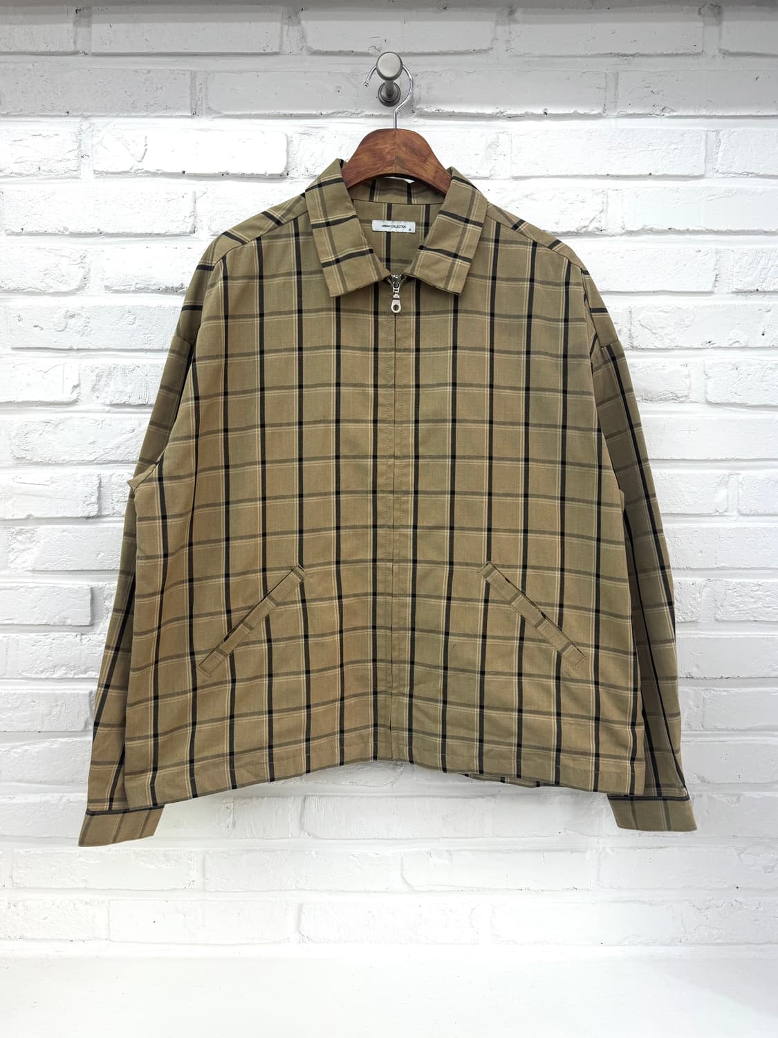 Urban collection 베이지 체크 알파카 자켓  상품이미지3