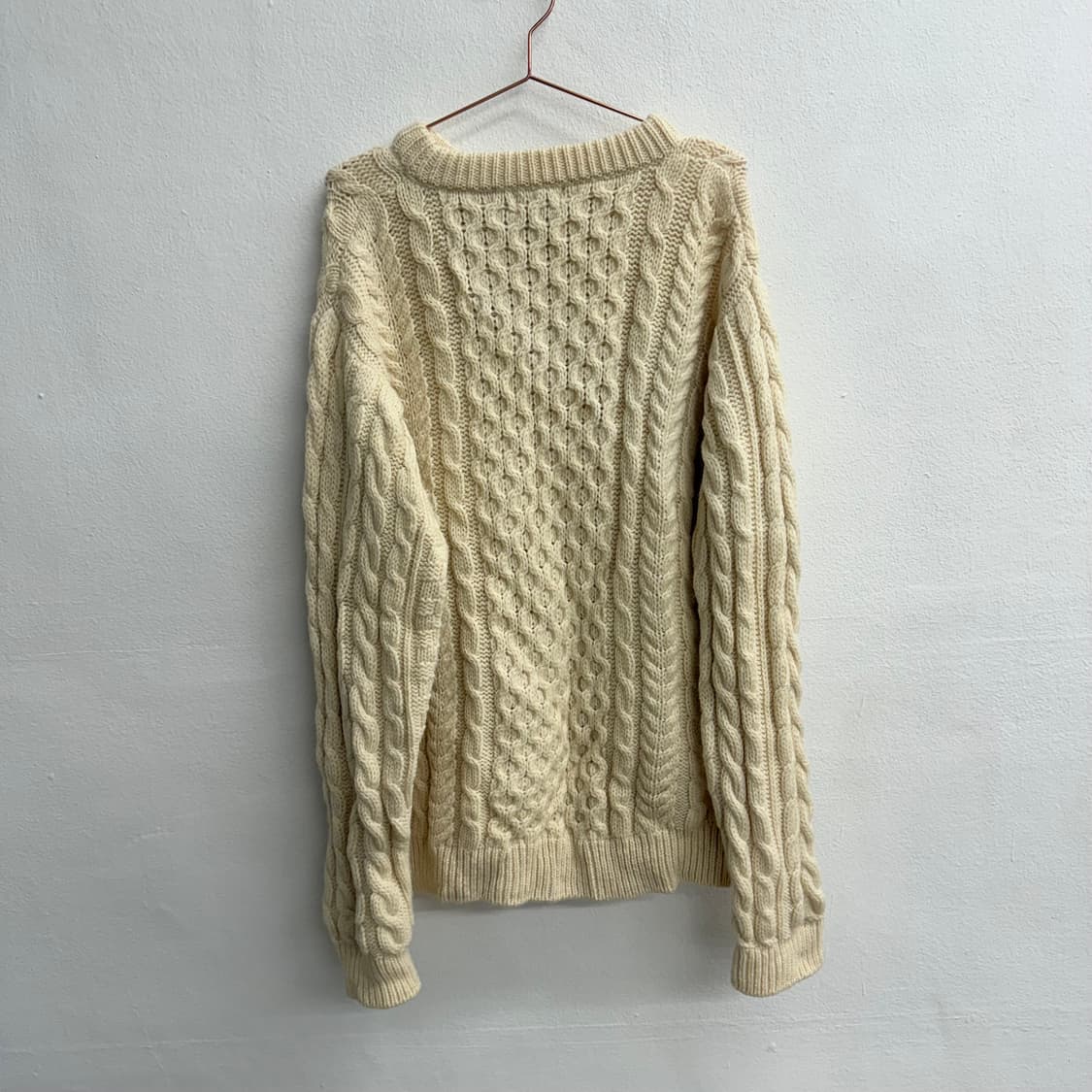 엘엘빈 100울 피셔맨 아이보리 니트 XL 상품이미지4