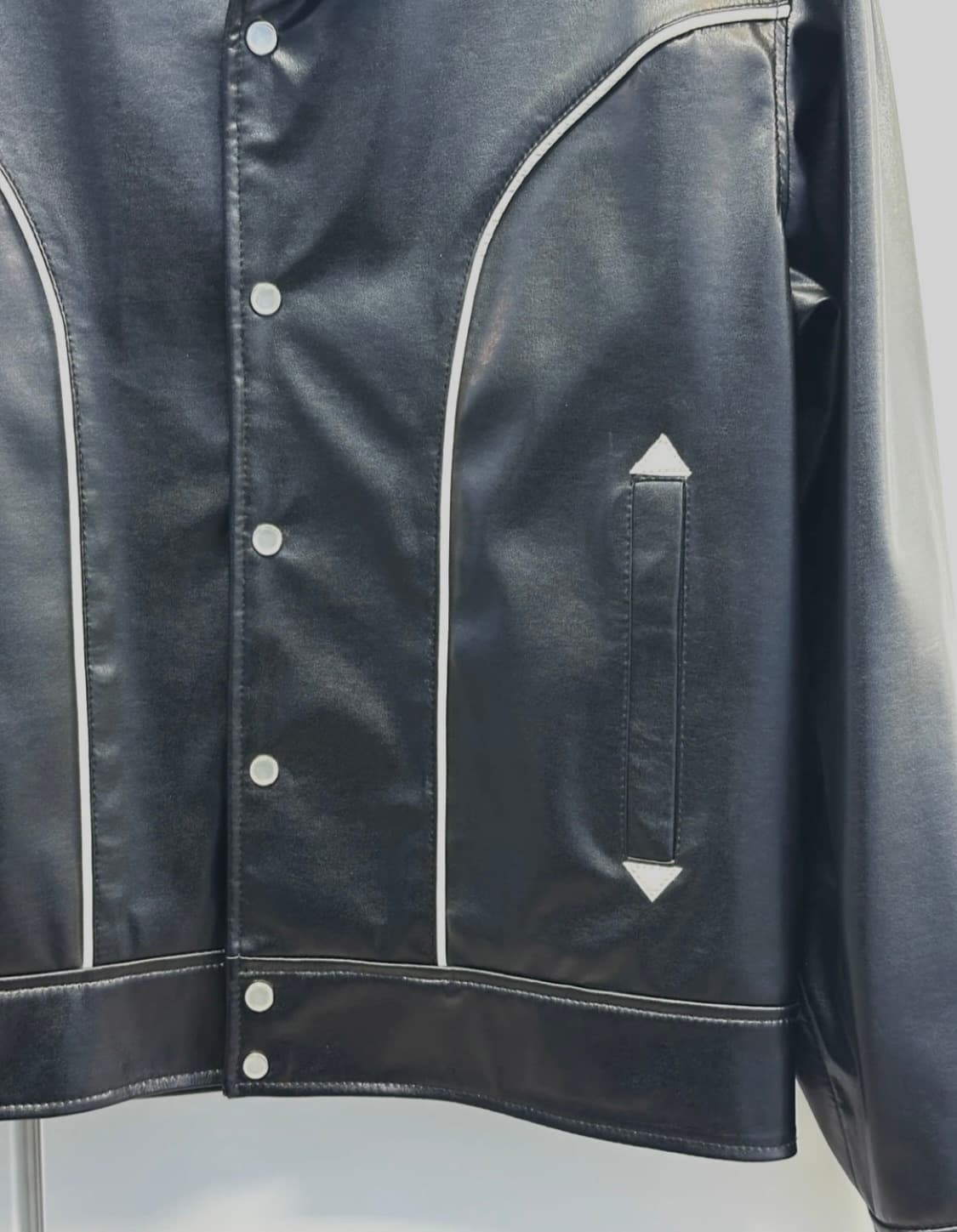 [유스/레더] japan fabric faux leather 자켓 상품이미지6