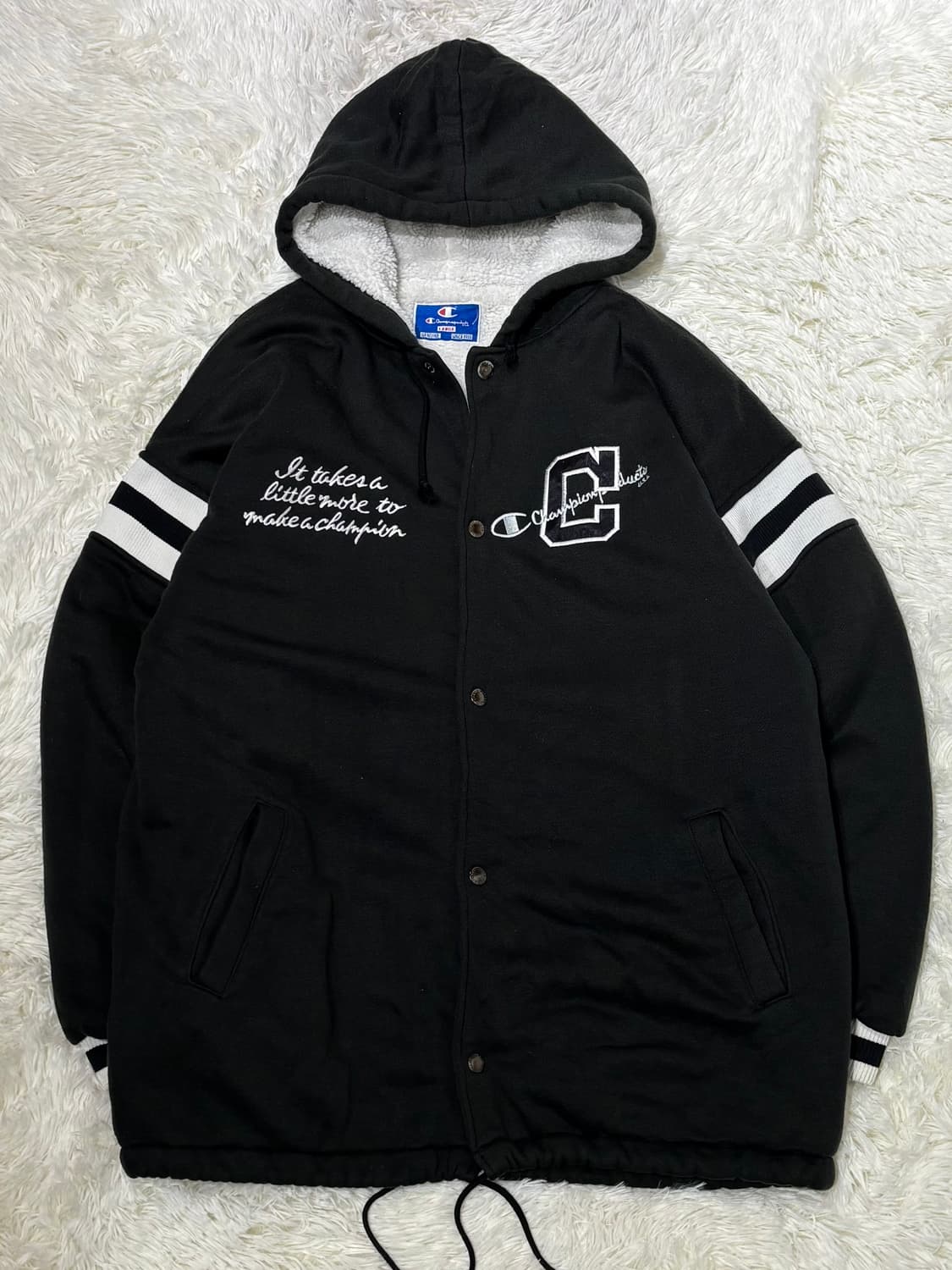 챔피언 90‘ 오버핏 양털 후드집업 상품이미지5