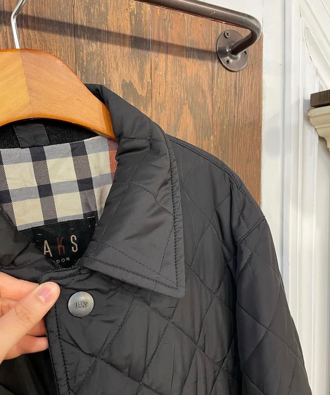 닥스 오버핏 퀼팅자켓 블랙 상품이미지4