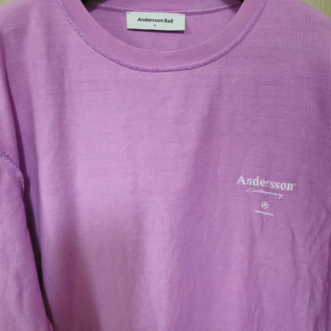 앤더슨벨 긴팔 티셔츠 라벤더 L 상품이미지1