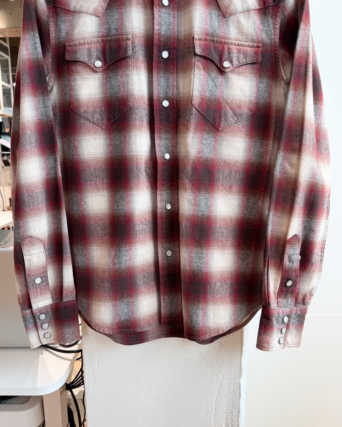 더블알엘 레드 체크 웨스턴 셔츠  상품이미지5