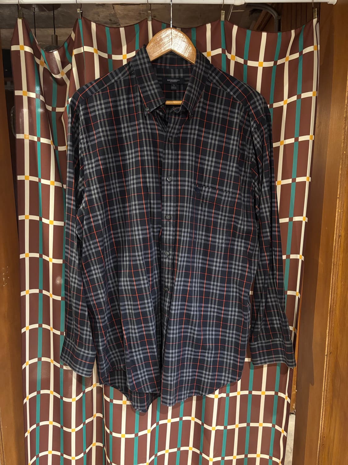 버버리 런던 체크 긴팔 셔츠 상품이미지1