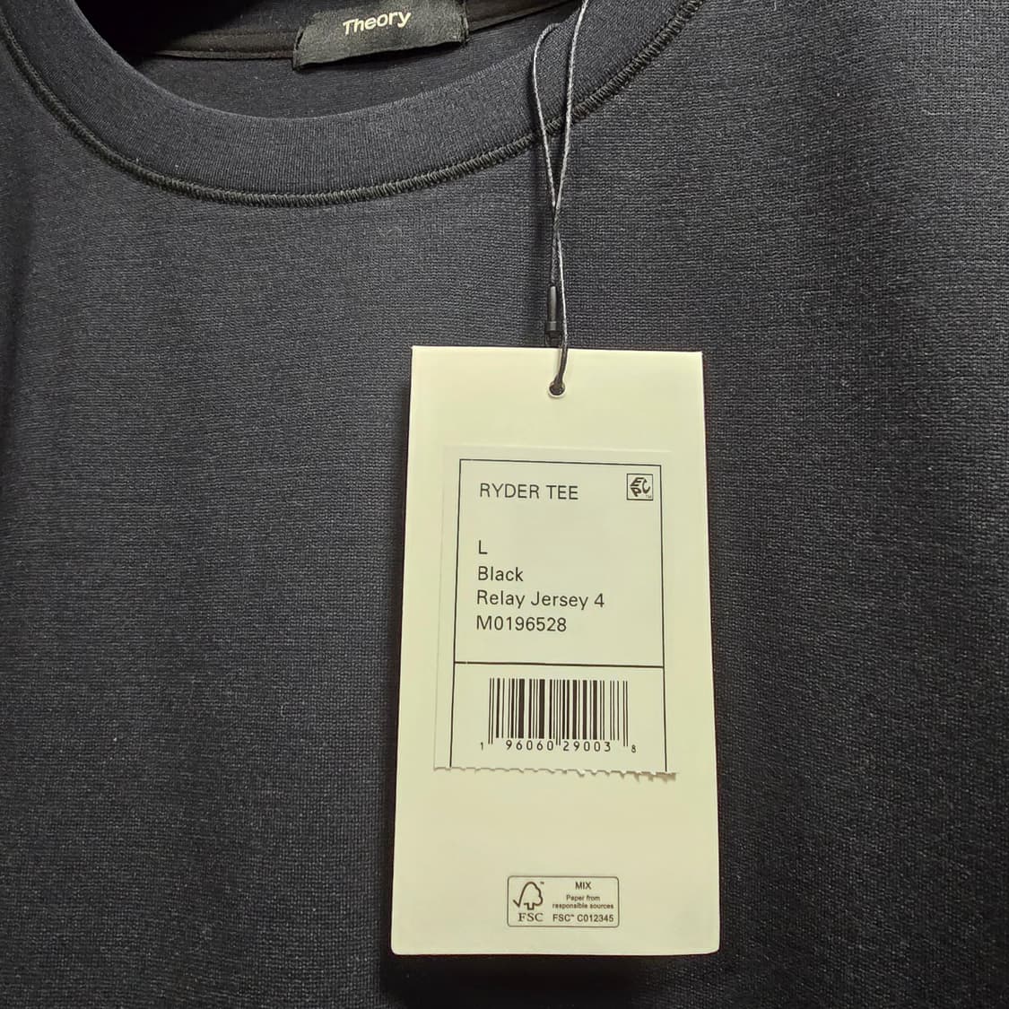 새제품]띠어리 릴레이져지 반팔 /블랙 / L 상품이미지2